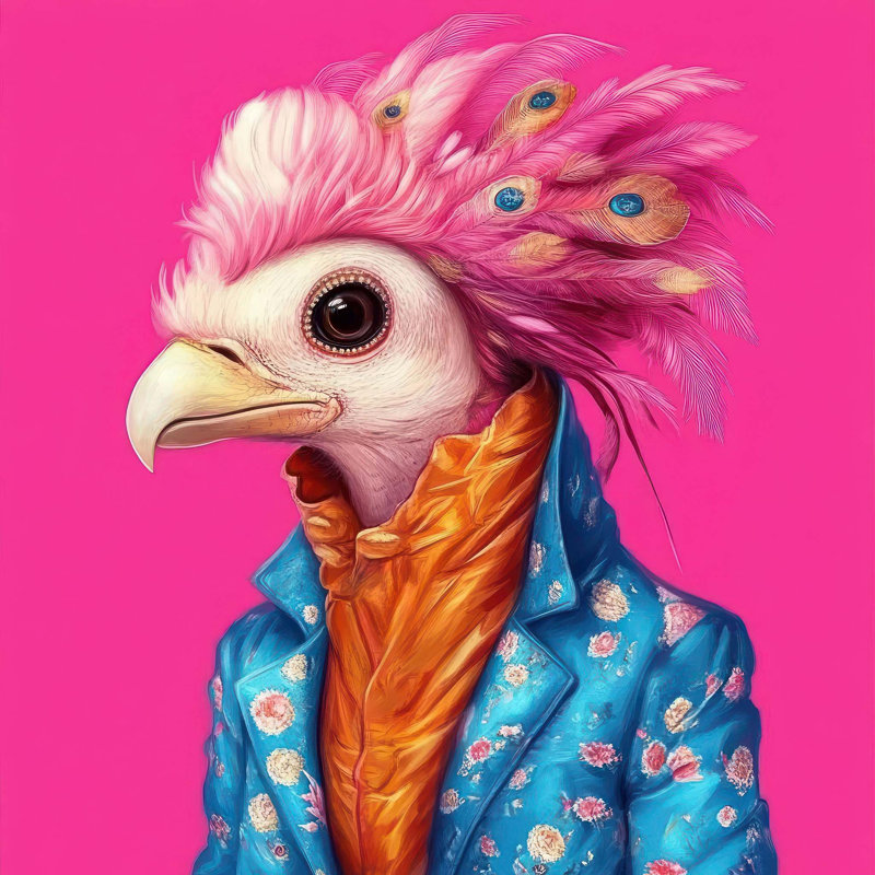 Whimsical Chirper 1 - Unframed, Large