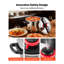 Pressure Cooker, 6.3Qt Pressure Cooker Stainless Steel, Pressures Canner with Steaming Rack, Tempered Glass Lid, Three Pressures Settings for Meat, Beans, Rice, Soup, Sauces, Cook up to 100 kPa-1069454046