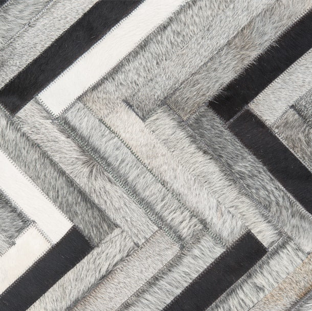 Art Hide Cowhide Area Rug in Gray, Rectangle 9' x 12'