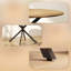 [120 cm] Industrial Dining Table with Wood-Effect Tabletop & Steel Legs [Seats 4]