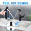 Robinet d'évier polyvalent noir mat - Conception innovante en métal avec douchette rétractable pour la salle de bain et la cuisine