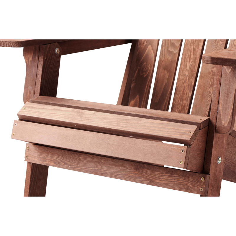 Outdoor Wooden Folding Chair - Oversize With Construction Ideal For Garden, Backyard, Porch, Deck Foldable Design Heavyweight People For Deck, Area