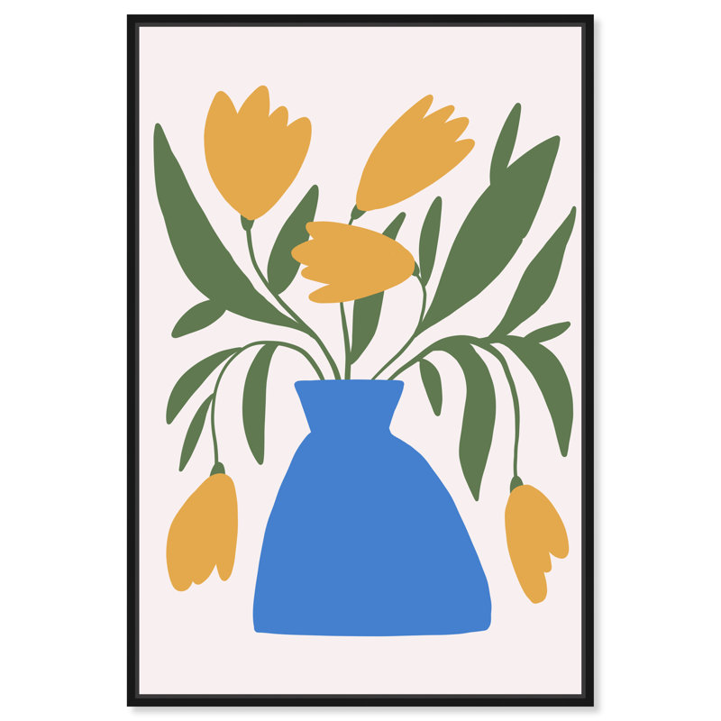 Art floral sur le marché aux fleurs II par Art Remedy, Cadre noir, H 46 po x l 31 po