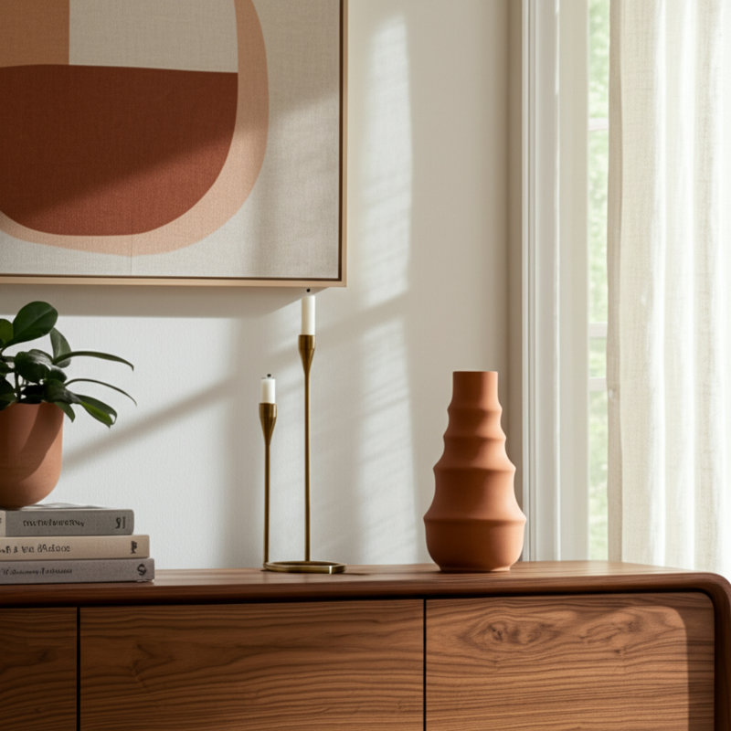 Ceramic Vase Add Elegance to Your Living Space with This Timeless Decorative Piece, Orange