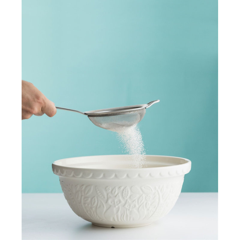 Rustic Embossed Ceramic Mixing Bowl Set in Multicolor