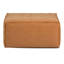 Pouf ottoman de 30 po en similicuir brun
