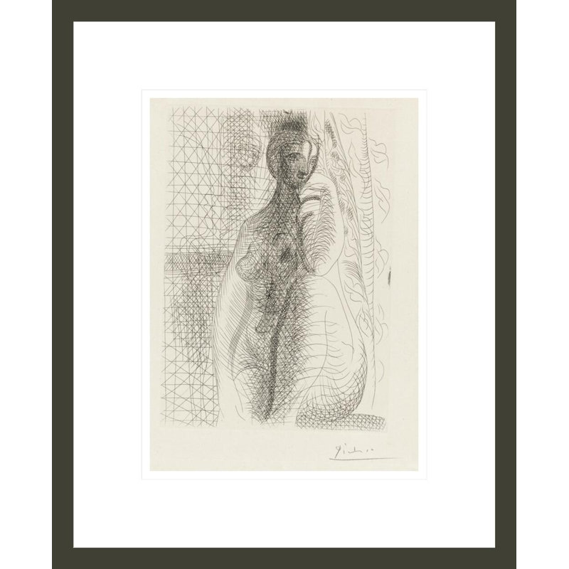 «Sired Nude (Femme nue à la jambe pliée») par Pablo Picasso, impression giclée sur cadre, H 16,75 po x l 13,67 po