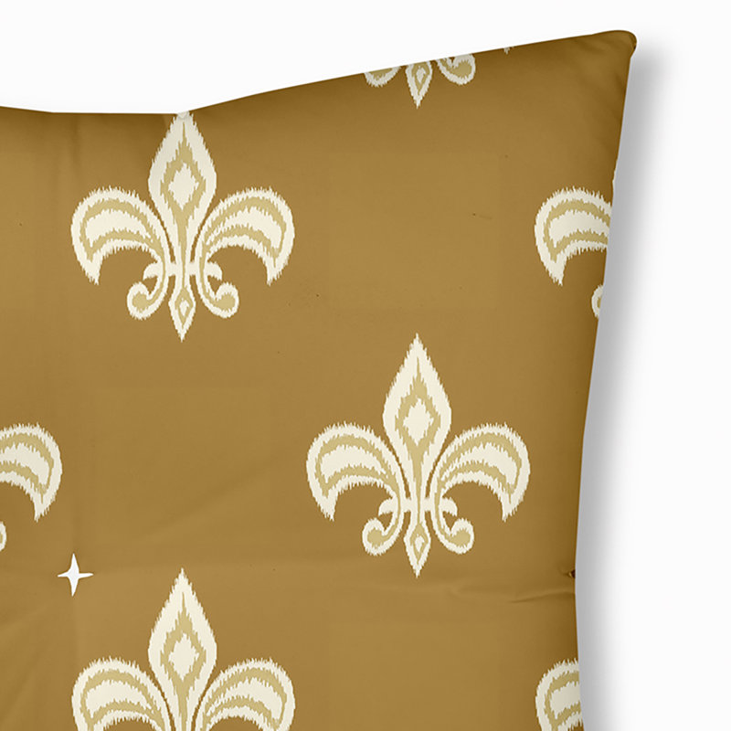 Coussin 319_Fleur De Lis Design, Or, 26 po x 26 po