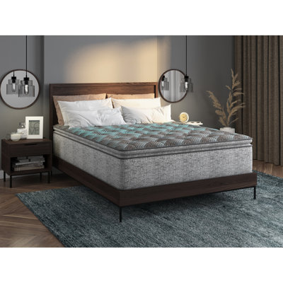 Matelas de 10 pouces en lit simple extra long avec mousse à confort moyen et plateau de lit à température contrôlée TG pour un sommeil apaisant