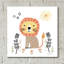 «Baby Lion» par Farida Zaman, art mural en verre acrylique-1153843927