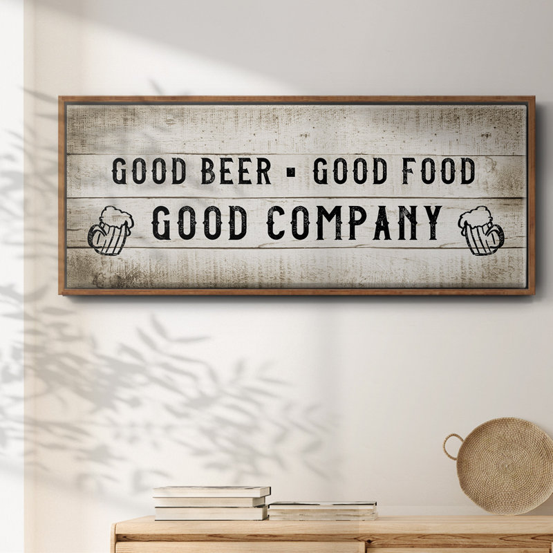 Good Company- Framed Canvas, 12" H x 30" W