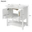 Meuble-lavabo de 30 pouces avec lavabo en céramique et rangement polyvalent - idéal pour les petites salles de bain-107117777