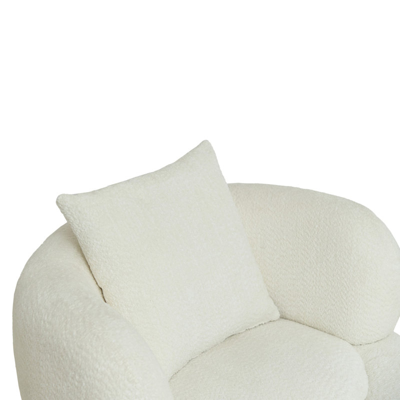 Fauteuil club Nordic Style, Blanc antique