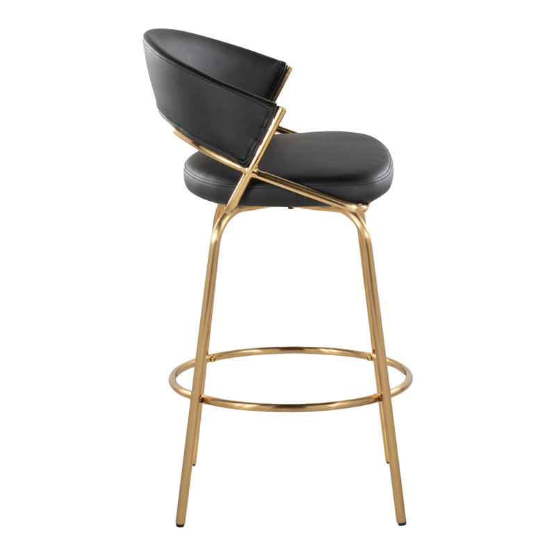 Jie Fixed-Height Counter Stool - Set Of 2, Black