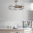 27.56" 3 Blade Modern Ceiling Fan With Light Flush Mount Metal Ceiling Fan with LED Light and Remote