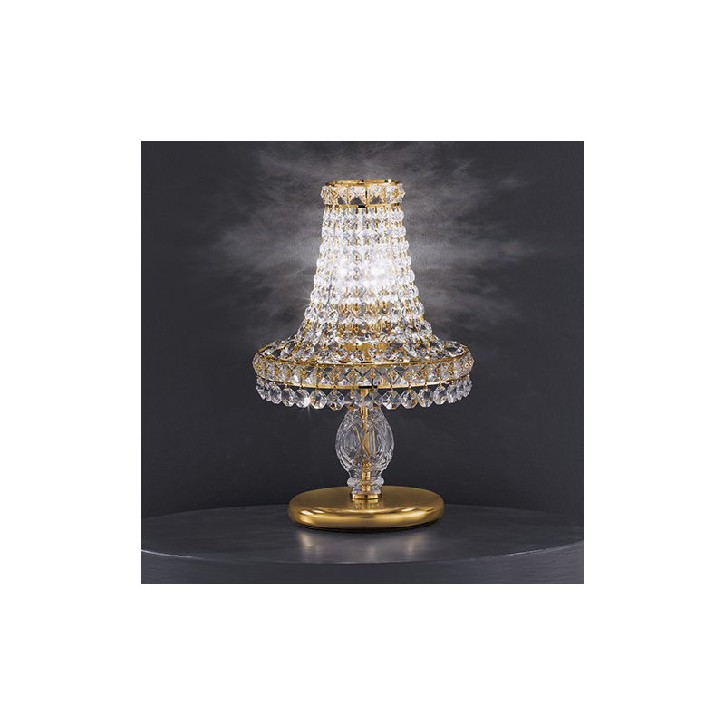 Settat Table Lamp, 24 k Gold