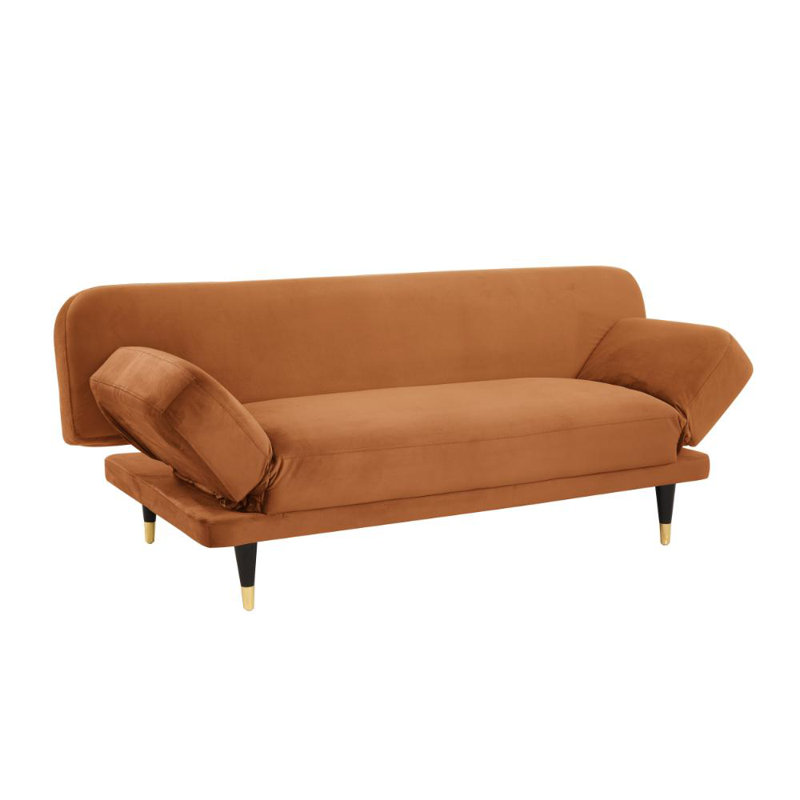 Silas 3 Seater Sofa Bed, Orange