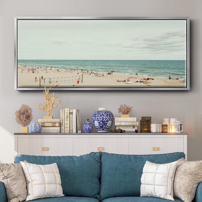 Jour à la plage - toile encadrée, H 12 po x l 30 po