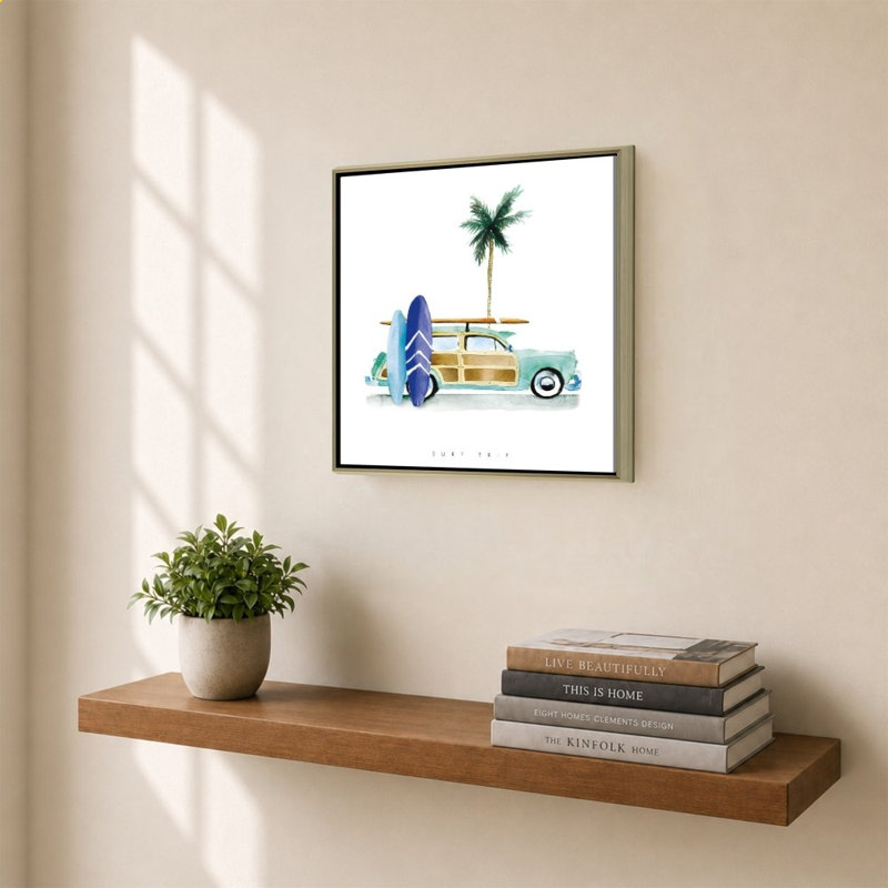 «Surf Days I» par Mercedes Lopez Charro - impression sur toile, Champagne
