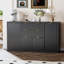Buffet l 56 po avec 2 tiroirs, armoires de rangement, table de buffet avec tablettes réglables