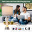 Ensemble de 3 lampes de table en cristal à intensité variable, veilleuse tactile avec ports USB, abat-jour en tissu moderne