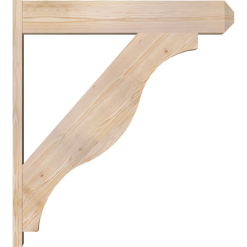 Persienne en bois rustique Funston Craftsman, Sapin Douglas de 5 1/2 po (lisse), P 38 po x H 42 po