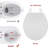 Toilet Seat Round,Toilet Seat With Toddler Seat Built In, Potty Training Toilet Seat Round Fits Both Adult And Child, With Soft Close, Easy Install And Clean - Round White And Blue