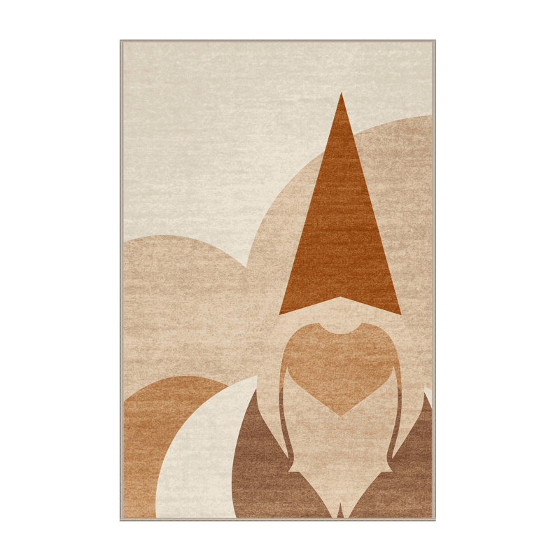 Tapis scandinave beige lavable à la machine Aidan, 2 x 3