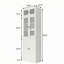 Bibliothèque de rangement à 86 tablettes H 86,7 po x l 23,6 po avec 7 tablettes et portes en verre-117026372