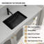 21" L x 14.75" W Bathroom Undermount Sink Black Rectangle Porcelain Ceramic Lavatory Vanity Sink
