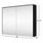 Toya 36 " W X 27.5 " H Surface Framed Medicine Cabinet with Mirror