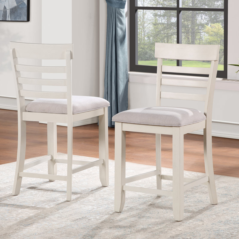 Tabouret de comptoir 24 po Knauss, Blanc lait / crème