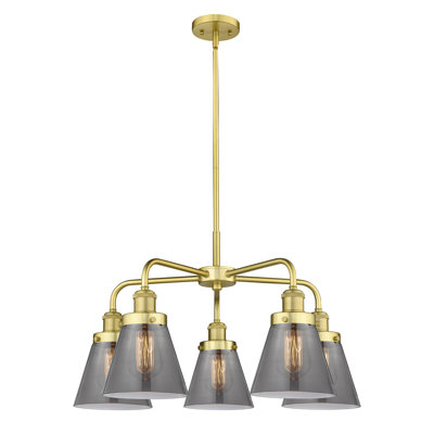 Lustre suspendu 5 lumières Cone