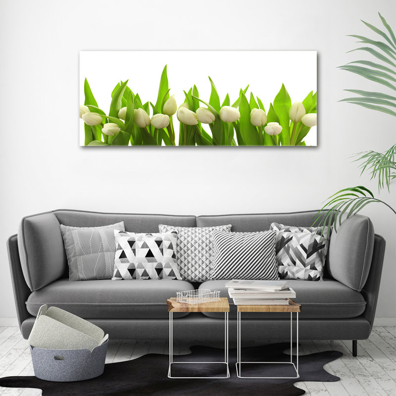 White Tulips - Wrapped Canvas Print