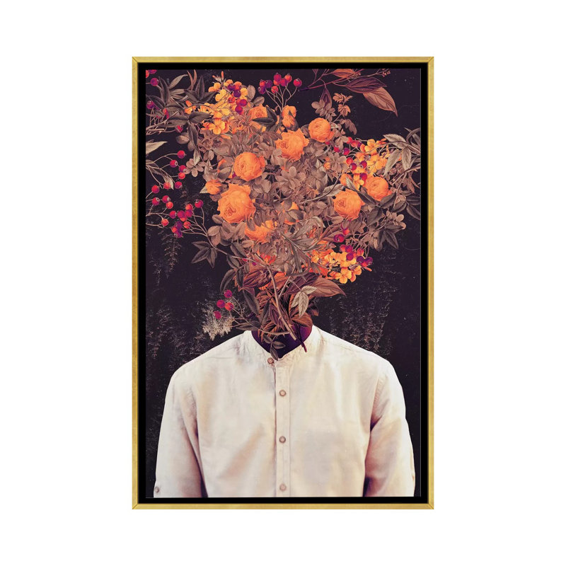 " Bloom " by Frank Moth, 40" H x 26" W x 1.5" D, Gold Framed Canvas, No Mat