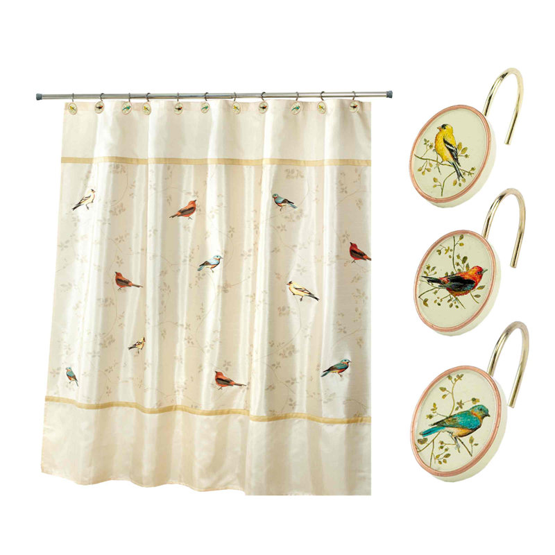 Ensemble de rideau de douche et crochet Winston Porter Yochman