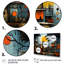 «Yellow African Pygmy Village Chronicles III - Tribal africain», art mural sur toile 4 pièces-162216675