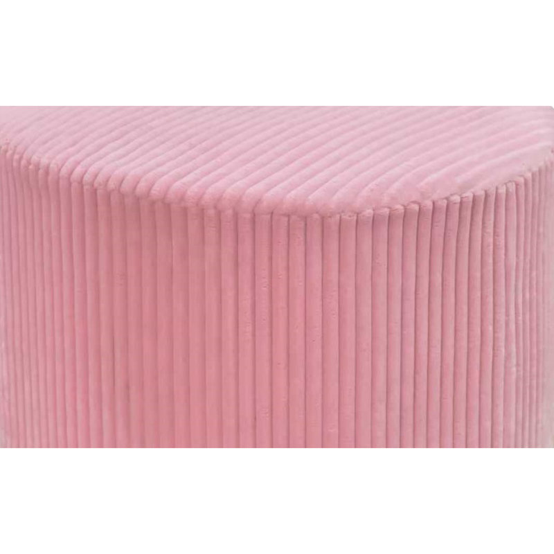 Repose-pieds plein Corduroy Upholstery, Rose