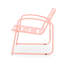 Chaise moderne, couleur corail, l 27 po x P 24,5 po, H 25,57 po, structure en métal, fer 27,81 po, 24,61 po