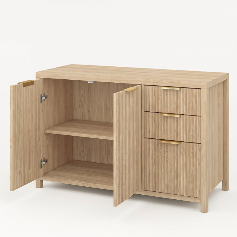 Buffet 47 po à 3 tiroirs et tablettes réglables