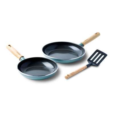 GreenPan Mayflower 3-Teiliges Bratpfannen Set mit keramischer Antihaftbeschichtung 20cm & 24cm