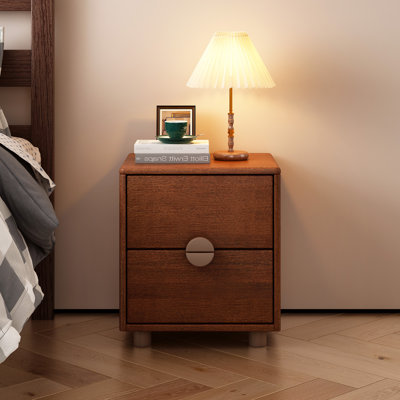 Solid Wood Night Stand 2 Drawer Dresser by Ebern Designs