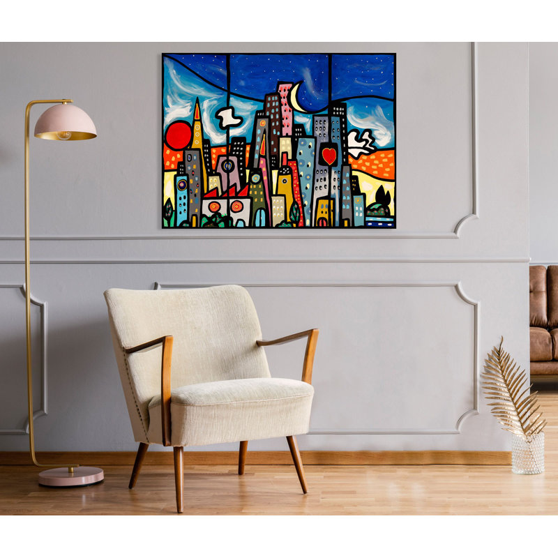 When The Wind Is Blowing by Wallas - Wrapped Canvas Painting, 70cm H x 100cm W