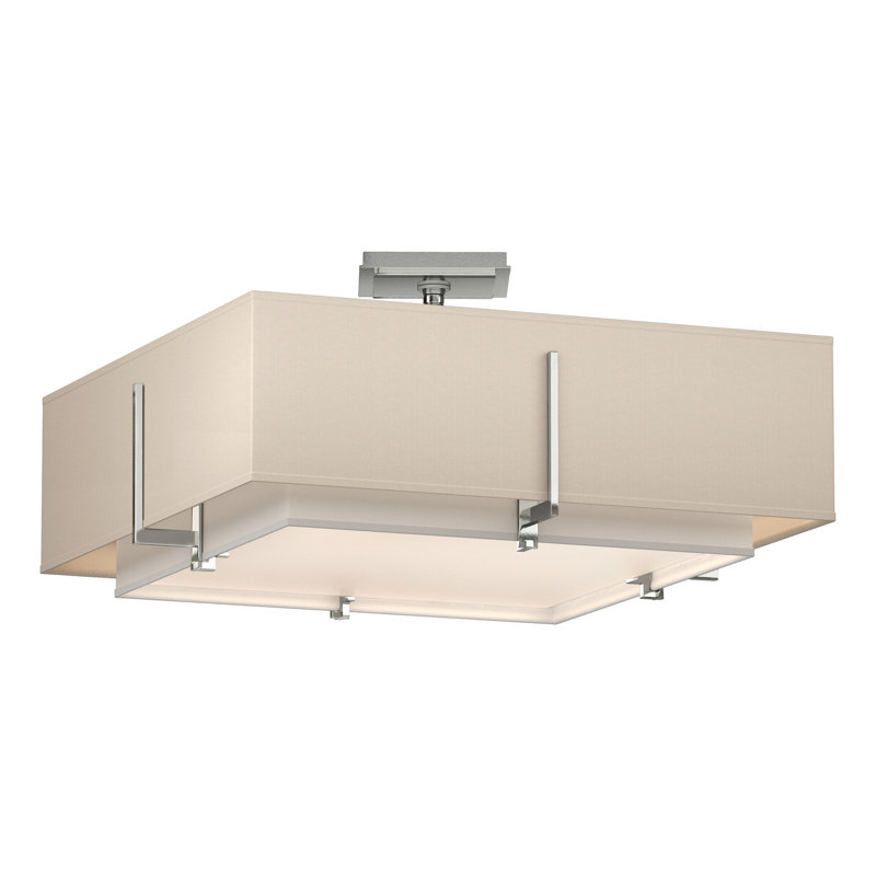 Exos 4 - Light 20.6" Semi Flush Mount, Flax, Sterling