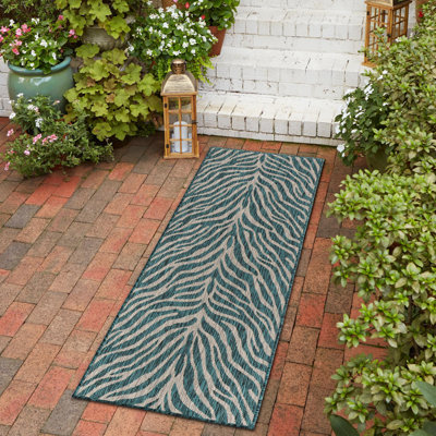Tapis safari Teal_Unique Loom
