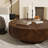 31.5" & 35" Round Solid Wood Burl Coffee Table – Unique Natural Swirl Patterns, Curved Elegant Design, Handcrafted Centerpiece-1089056193-1089056194