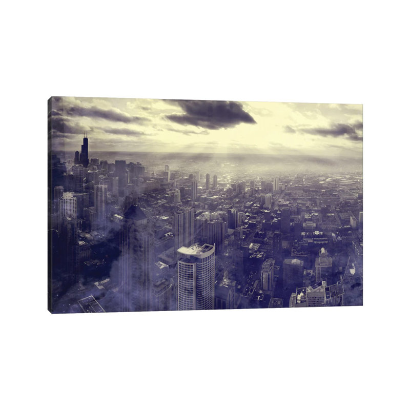 Chicago par Taylor Allen - reproduction de photo, H 8 po x l 12 po x P 0,75 po, Toile tendue