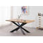Ricky 6 Person Dining set - a Rectangular Wooden Dining Table with Metal Legs and a Set of 6 Quilted Velvet Dining Chairs for Dining Room - Modern Dining Table Set-651752956-651752931