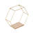 Amirreza 2 Piece Hexagon Accent Shelf