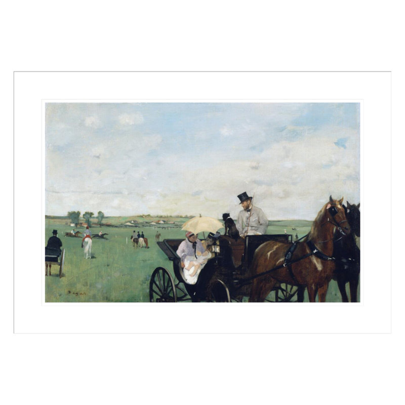 «At the Races in the Countryside» par Edgar Degas, impression giclée encadrée, H 21,07 po x l 29,5 po